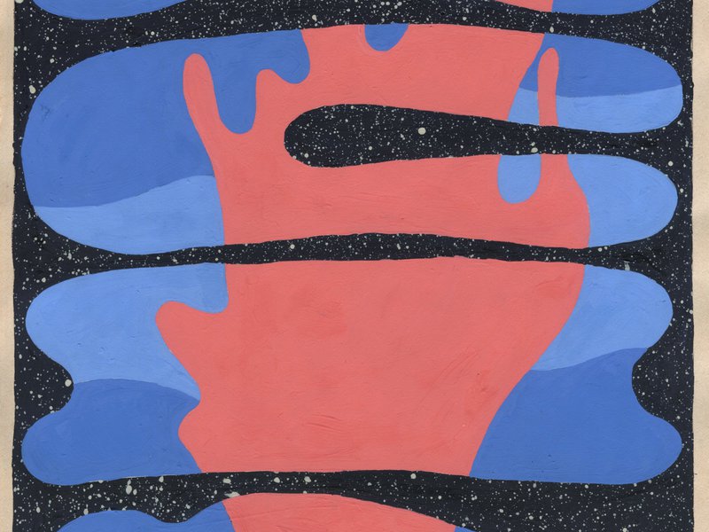 Mark Fridvalszki, Cosmic Acidism I., 2020 gouache on aged paper, 21x29,7 cm. Courtesy of the artist.